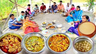 চিকেন কষাদই কাতলাফুলকপি চিংড়ি চাটনিদই মিষ্টি ভাইফোঁটা স্পেশাল রান্না আর খাওয়া [upl. by Nnyla]