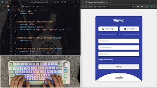 ASMR Programming  Animated Login Page  No Talking [upl. by Afas254]