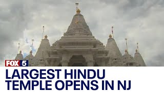 Largest Hindu temple outside India opens in NJ [upl. by Harmony]