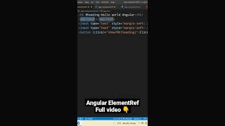 ElementRef in Angular in Tamil shorts [upl. by Anahsed]