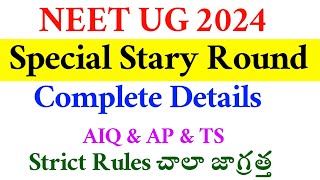 NEET UG 2024  Special Stray Vacancy Complete Details  Vision Update neetug [upl. by Ettezzus789]