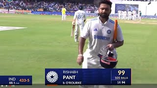 Rishabh pant Wicket Today 99  Rishabh pant Wicket  Rishabh pant 99 🥹💔💔 FULL VIDEO [upl. by Nnaytsirk843]