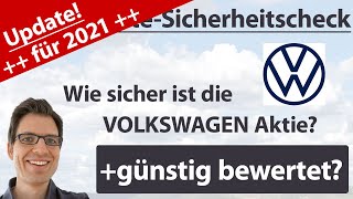 Volkswagen Aktienanalyse – Update 2021 Wie sicher ist die VW Aktie günstig bewertet [upl. by Gary]