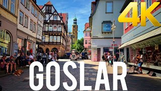 Walking tour in Goslar Germany  discover the Harz town 4k 60fps [upl. by Riatsila]