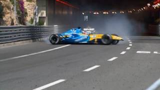 MT89 Formula1 2004 Monaco GP Fernando Alonso Crash [upl. by Terrijo37]