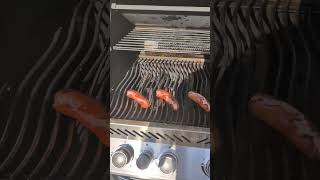 authentic German sausage on the BBQ [upl. by Hewet]