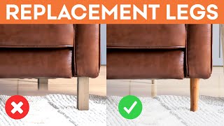 How to Upgrade Your IKEA With Replacement Legs  IKEA Karlstad Sofa Hack [upl. by Kappenne]