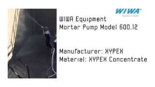 WIWA Mortar pump 60012  Application of XYPEX Concentrate [upl. by Ellinad18]