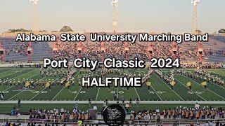 HALFTIME Alabama State University Marching Band vsAlcorn State 2024 Port City Classic Game [upl. by Ardnnaed190]