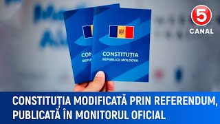 Constituția modificată prin referendum publicată în monitorul oficial [upl. by Yenhoj]