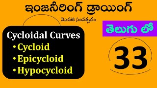 How to Draw Cycloidal curves  Cycloid Epicycloid Hypocycloid CycloidsInTelugu Drawing [upl. by Meredith]