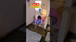 Floor Tiles fitting 😳 construction video tiles shortsvideos youtubevideos ytshorts [upl. by Sidney]