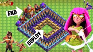 IMPOSSIBLE SCATTERSHOT BASE CHALLENGE  Scattershot VS Super Troops  Clash Of Clans  WarVortexX [upl. by Cesaro]