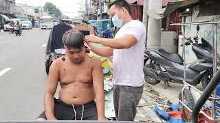 GUPIT SA GILID NG KALSADA HAIR CUT [upl. by Nanreik]