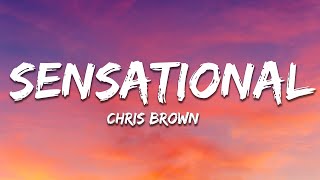 Chris Brown  Sensational Lyrics ft Davido amp Lojay [upl. by Ordisi]