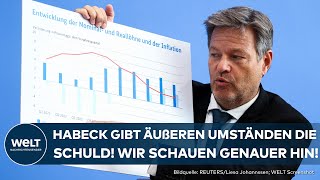 DEUTSCHE WIRTSCHAFTSLEISTUNG Wieder negativ Wirtschaftsminister Habeck ist dennoch optimistisch [upl. by Hanima269]