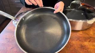 HexClad 7 Quart Saute Pan and 12 Inch Frying Pan Review Best Nonstick Hexclad Large Saute amp Fry Pan [upl. by Sewel]