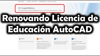 AutoCAD Renovando Licencia de Educación por tercer año [upl. by Sanfred]