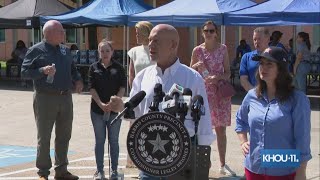 Houston Mayor John Whitmire Harris Co Pct 4 Commissioner talk storm recovery resources [upl. by Aneehsat]