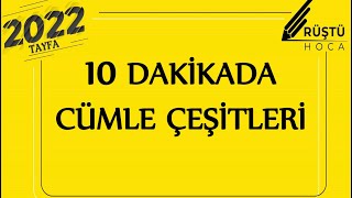 10 DAKİKADA  Cümle Çeşitleri  RÜŞTÜ HOCA [upl. by Enyawd335]