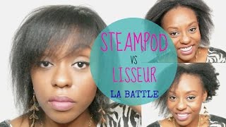 AFRO HAIR  STEAMPOD vs LISSEUR  Cheveux crépus fins [upl. by Norrv]