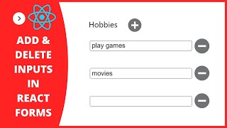 Add or Remove Input Fields Dynamically with React JS ✅ Input Value in Multiple Input Fields  PART 2 [upl. by Aniv980]