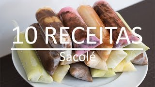 10 RECEITAS DE GELADINHO  DINDIN GOURMET CREMOSO  SACOLÉ [upl. by Llevron]