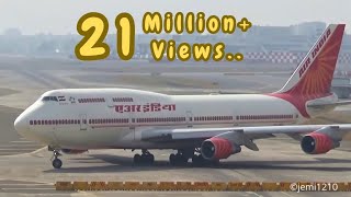 Air India Boeing 747 Early Rotation at Mumbai Airport  Plane Spotting at Mumbai Airport  jemi1210 [upl. by Hafeenah]