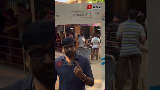 vijaysethupathi arrives to cast his vote for loksabhaelection2024 respect trending trendingnow [upl. by Nilved]