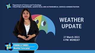 Public Weather Forecast issued at 400 PM  March 27 2023 [upl. by Nahsyar]