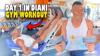 Day 1 In Diani  Gym Workout With Bradley The GenZ Goliath [upl. by Vashti]