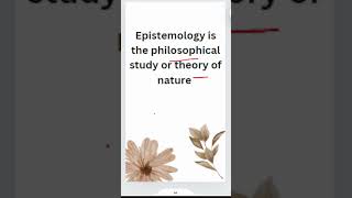 Meaning of Epistemology amp Types of epistemologies selfstudy179 youtubeshorts net neteducation [upl. by Itaws813]