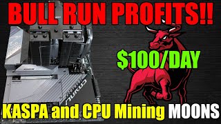 BULL RUN PROFITS ARE BACK KASPA CPU Mining [upl. by Akzseinga]