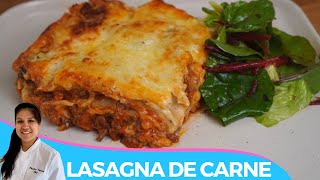 LASAGNA DE CARNE MOLIDA Y QUESO  FACIL Y DELICIOSA [upl. by Htiekel]