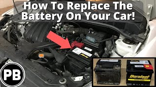 How to Replace the Battery on your Car  Nissan Versa Edition [upl. by Lyrahc]