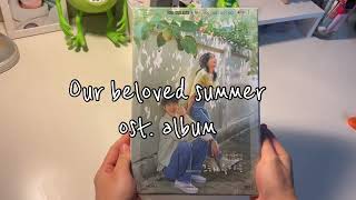 Unboxing ☀️Our beloved summer 그해 우리는 🍃 OST Album amp Script book [upl. by Sikata123]