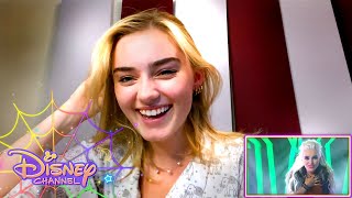 Meg Donnelly Reacts to quotMore Than a Mysteryquot 🦇  Behind the Scenes  Disney Channel [upl. by Airbmak706]