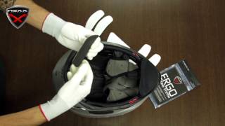 NEXX Helmets XT1  Video Tutorial  How to Place the Ergo Padding System [upl. by Noyes]