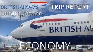 TRIP REPORT  British Airways  777 200  London Heathrow LHR to Newark EWR  Economy [upl. by Ingra]