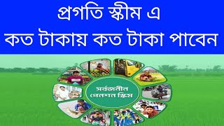 প্রগতি স্কীম এ কত টাকায় কত টাকা পাবেন। universal pension scheme in Bangladesh SHUKANTAS VLOG [upl. by Aisatsan]