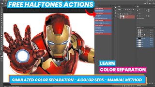 Simulated Process Color Separation in Adobe Photoshop  Manual Method [upl. by Adiasteb]