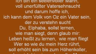 Musical Wicked Ein Seelenvoller Mann lyrics [upl. by Adnawaj]