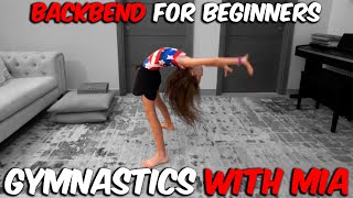 Learning how to do backbend for beginners in gymnastics [upl. by Ayanaj]