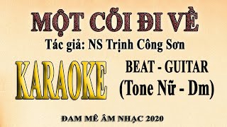 Karaoke Guitar MỘT CÕI ĐI VÊ Tone Nữ [upl. by Salvadore548]