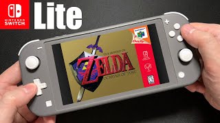 Nintendo 64 ZELDA OCARINA OF TIME on Nintendo Switch LITE Gameplay [upl. by Airitac]