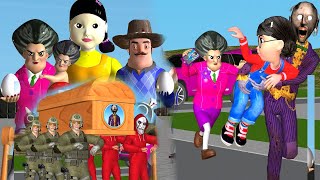 Squid Game vs Scary Teacher 3D and Soldier Rescue Nick and Tani in hand GrannyJoker Coffin Dance [upl. by Corella]