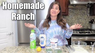 EASY HOMEMADE RANCH DRESSING RECIPE  How to make ranch dressing with buttermilk and sour cream [upl. by Souvaine]