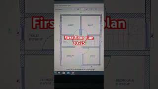 20x25 3bhk house20x25 first floor plan shorts floorplan [upl. by Anilag]