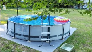 Bestway Steel Pro MAX 15 x 42 Above Ground Pool Set Review Nice size and easy to setup [upl. by Zelda]