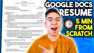 How to Make a Google Docs Professional Resume in 5 Minutes full tutorial [upl. by Odie41]